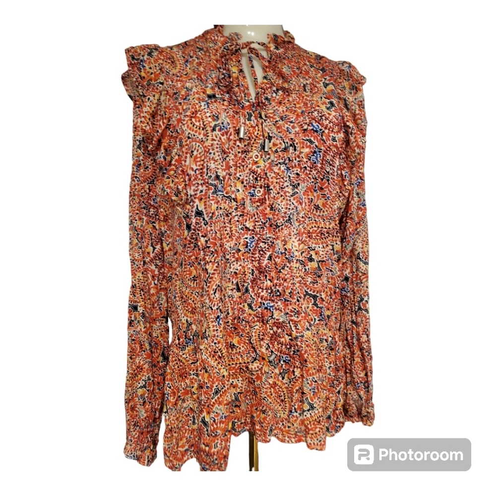 Democracy Women Paisley Blouse size L